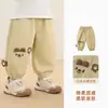 Kaka Panda Roupas Infantis Calças de Algodão Puro para Meninos Calças Longas de Outono para Crianças Roupas de Outono para Meninas Calças Casuais de Desenho Animado para Bebê Tendência