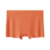 Pantalón Corto de Seda de Hielo Sin Costuras de una Pieza Pantalón de Seguridad Leggings Anti-rozaduras para Mujer Verano Talla Grande Cintura Media Pantalones Cortos tipo Boxer para Mujer