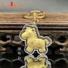 Modelo do Ano Novo do Cavalo: Chaveiro de Corrente de Celular "Fique Rico Instantaneamente", Pingente Fofo de Desenho Animado do Ano do Cavalo do Zodíaco, Enfeite Pendente, Presente Atacado