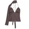Camisola Sexy de Escote Bajo Estilo Europeo y Americano para Mujer, Nuevo Top de Moda Versátil de Verano Ajustado Corto