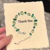 2026 Nuevo Pulsera Rosa Estilo Dulce de Cristal de Imitación para Mujer con Incrustaciones de Circonita, Pulsera de Amistad Versátil de Lujo Ligero