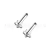 F136 Aleación de Titanio Rosca Interna Estrella de Cinco Puntas Corazón de Flor de Ciruelo Aretes para Labio Uña Piercing G23 Joyería para Piercing Forma Especial Base Plana Barra Inferior