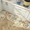 Tapete de Chão de Cozinha de Terra de Diatomáceas Especial, Absorvente de Água, Antiderrapante, Resistente a Óleo, Não Lavável, Limpável com Pano, Resistente à Sujeira, Estilo Americano de Luxo, Transfronteiriço