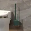 Cepillo de Inodoro de Pared sin Puntos Muertos para el Hogar Juego de Dos Piezas Cepillo de Inodoro Juego de Cepillos de Limpieza para Baño Cepillo Cepillo de Inodoro de Mango Largo