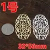 Adornos metálicos con forma de luna, largos, triangulares y con borde festoneado para accesorios de cabello DIY, tocados de novia y sombreros de disfraces tradicionales