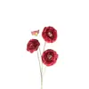 Nova Flor Artificial Peônia de 4 Cabeças Fundo para Salão de Casamento Decoração Suave Flor para Guia de Estrada Arranjo de Flores Flor de Mesa para Casa Flor para Exportação