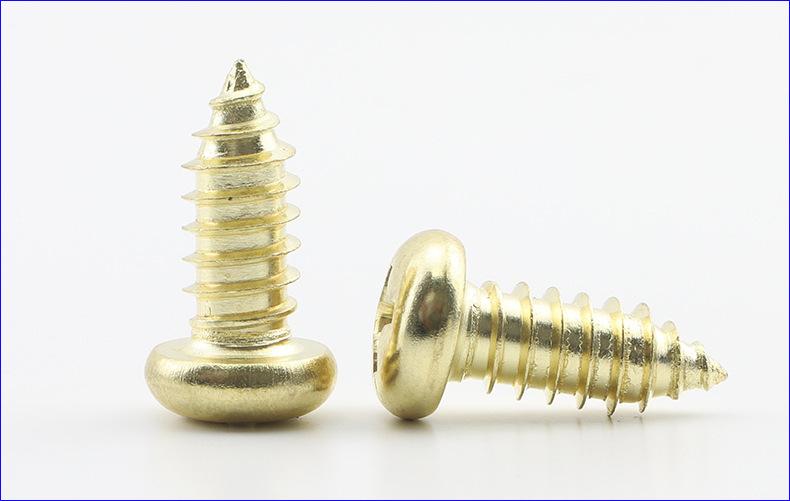 304不锈钢PA金色十字圆头自攻螺丝 (6).JPG