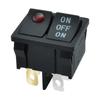 Preto Duplo Seis Pinos Duas Velocidades Forma de Barco Kcd1 LED Olho de Gato Luz Vermelha Interruptor Etl Certificado Americano Fonte de Alimentação Eletrodomésticos