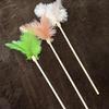 Vara de Brinquedo para Gatos com Pena de Avestruz e Sino Fada para Filhotes, Gadget de Autoentretenimento para Alívio do Tédio, Haste Longa Durável para Gatos