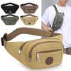 Riñonera de Lona para Hombre Casual para Deportes al Aire Libre Riñonera Multifuncional para Teléfono Bolsa de Pecho para Cajero Mochila Cruzada Táctica
