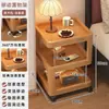 Mesa de cabeceira para quarto, uma pequena solução alternativa, estante de armazenamento móvel ao lado da cama, mesa lateral criativa multifuncional simples