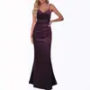 2023 Europa y Estados Unidos Amazon Vestido Nuevo de Primavera y Verano Color Sólido Delgado Correa Delgada Vestido de Falda Amplia