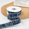 Cinta de Bronceado de Mezclilla con Estrella de Cinco Puntas para Diadema de Lazo DIY, Diadema para el Cabello, Cadena para Colgar el Teléfono Móvil, Accesorios para Empaque de Regalo de Ropa