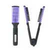 Peine de Férula de Aluminio, Peine para el Cabello en Forma de V Resistente a Altas Temperaturas, Peine de Estilismo para el Cabello en Forma de V de Doble Propósito para Alisar y Ondular, Herramienta de Peluquería Pinza Peine para el Cabello