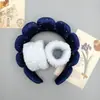 Set de Diadema y Muñequeras de Esponja para Nube Transfronterizo para Mujer, Terciopelo Estrellado con Pedrería Estilo Ins Accesorios para el Cabello de Celebridades de Internet Coreanas