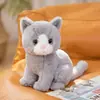 Muñeca de Gato Artificial Linda Juguete de Peluche Muñeca Gato Negro Muñeca Gato Blanco Gato Naranja Muñeca de Trapo Regalo de Cumpleaños para Niñas Niños