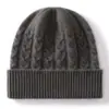 Nuevo Gorro de Punto Trenzado de Cachemira para Otoño e Invierno para Mujer, Gorro de Punto Cálido de Moda, Gorro de Lana Plegable, Gorro Versátil para Clima Frío