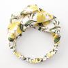 Diadema de Tela de Ala Ancha Estilo Coreano con Estampado Tropical de Hojas de Plátano Combinable Cruzada con Lazo de Orejas de Conejo Accesorios para el Cabello