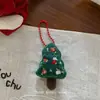 Ins Coreano Novo Desenho Animado Vermelho Enfeites de Natal e Ano Novo Chaveiro de Corrente de Contas Fofo Pingente de Bolsa Versátil para Mulheres