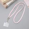 Nueva cadena cruzada de cuerda trenzada con degradado de estilo coreano, colgante para funda de teléfono, cordón largo antipérdida para teléfono móvil con clip