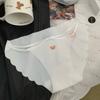 Estilo de deseo puro sexy abertura alta oso ropa interior de seda de hielo mujer 7A antibacteriano entrepierna de algodón puro cintura baja sin costuras calzoncillos dulces