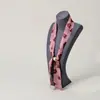 Novo Colar de Lenço de Seda com Contas para Mulheres, Corrente para Suéter Retrô de Bolinhas e Flor de Castanha, Lenço Pequeno Fino Moderno Literário Versátil