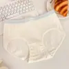 Nova Nuvem de Luz Lunar Branca Jacquard Pele Doce Algodão 7A Roupa Íntima Feminina Macia Respirável Cor Macaron