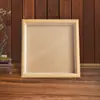 Marco de Fotos de MDF Marco de Fotos Hueco Marco de Fotos de Madera Mesa Cuadrado Marco para Pintura al Óleo DIY Marco de Fotos Decorativo Colgante de Pared Enmarcado