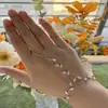 Estilo Ins Europeu e Americano Popular Pulseira de Luva Folha de Zircônia Pulseira Simples de Zircônia Microincrustada Joia Pulseira