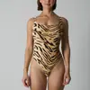 Body Estampado Mono Estampado Estampado de Leopardo Estampado de Tigre Lunares Mono Elegante Sexy Ajustado para Mujer