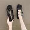 Sandalias Mary Jane para Mujer 2026 Estilo Nuevo de Verano, Versión Delgada, Adecuadas para Faldas, Alpargatas Estilo Chanel, Zapatos de Tela Old Beijing con Encaje