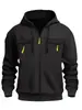 Moletom Masculino Novo Outono e Inverno Transfronteiriço Moletom Pulôver com Zíper Casual Moderno Estação Independente Amazon