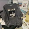 Camiseta Manga Curta Estilo Coreano High Street Chic Lavada Desgastada para Mulheres Verão Tendência Marca Estilo Solto Preguiçoso Versátil Camiseta Top