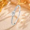 Ins estilo suave montura en forma de corazón llena de pequeños diamantes pulsera simple y delgada hace que las manos se vean más blancas uso diario regalo para cita accesorio de muñeca exquisito