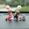 Relógio de casal de desenho animado de celebridade online Balão Branco acessórios para carro decoração de carro acessórios para carro suprimentos para interior de carro entrega em peça única