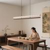 Lámpara de araña estética de restaurante de la dinastía Song, estilo Wabi-Sabi, lámpara simple y creativa para estudio chino Zen, luminaria lineal de tira para sala de té