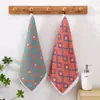 Toalla cuadrada de algodón puro, toalla infantil que no suelta pelusa, tipo colgante, 100% algodón, uso doméstico, diseño lindo de dibujos animados, adecuada para jardín de infantes, toalla absorbente para lavarse la cara