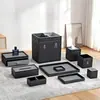 Caja de Almacenamiento para Hotel de Acrílico, Caja de Almacenamiento para Habitación de Hotel, Portacepillos de Dientes, Dispensador de Pañuelos, Cubo de Basura de Doble Compartimento para Hotel, Hecho a Medida