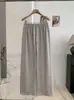 KEKEZOON Calça Casual Wide Leg de Bolinhas Feminina Estilo Coreano Outono Retro Cintura Alta Perna Reta Emagrecedora Longa 9388