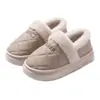 Pantuflas de algodón impermeables para mujer, nuevo estilo otoño/invierno 2026, cálidas para interior y exterior, con tacón, también disponibles en estilos para hombre