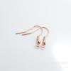 Accesorios para Joyería DIY Chapado en Cobre Oro de 18K Superficie Lisa Ganchos de Resorte para Orejas con Perlas Hechos a Mano DIY Ganchos Simples para Orejas 10