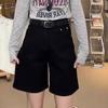 Shorts de Mezclilla Rectos de Cintura Alta para Mujer Tallas Grandes para Chicas Gorditas, Mm2026 Verano Holgados Adelgazantes de Pierna Ancha a la Rodilla