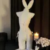 Celebridade da Internet Man Yu Suéter Decotado Desejo Puro Bodysuit de Gola Alta Retrô para Garota Popular Lingerie Cos Anime 9635