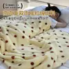 Manta de fleece estilo coreano para outono e inverno, fleece de coral, adequada para cochilos no escritório, como xale, manta de sofá ou colcha
