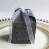 Caixa de doces a laser para casamento transfronteiriço caixa de doces para um ano elefante de desenho animado oco festival caixa de papelão rosa para crianças