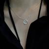 Collar de Anillo de Möbius para Mujer, Simple y Elegante, Nueva Cadena Geométrica Hueca para Clavícula, Cadena para Suéter