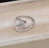 Anillo abierto de plata S925, soporte vacío, accesorios de bricolaje, soporte vacío de perla, anillo liso 10-12, accesorios de plata 5757
