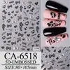 Pequeñas pegatinas adhesivas impermeables de relieve tridimensional 5D, patrón pequeño de dibujos animados, pegatinas decorativas para uñas, pegatinas para uñas de estilo nacional