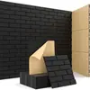 Painéis acústicos de feltro de fibra de poliéster transfronteiriços em estilo quadrado para decoração de parede, painéis acústicos e de isolamento acústico internos feitos sob medida