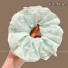 Scrunchie de rede de renda de bolinhas novo estilo coreano com um toque vintage e sofisticado, adequado para rabos de cavalo, um acessório de cabelo para meninas